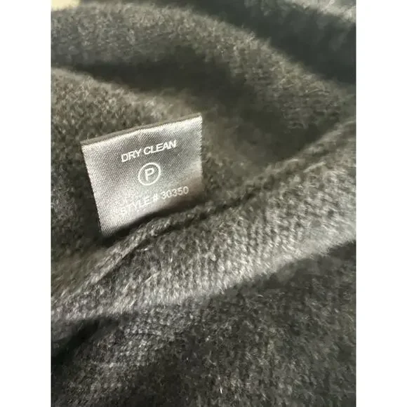 360 Cashmere Sweater Dress Women S Charcoal Gray Open Back Long Sleeve Flawed - Picture 12 of 12